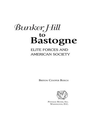 cover image of Bunker Hill To Bastogne